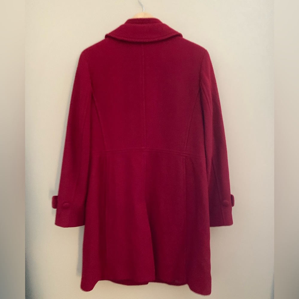 Talbots red wool blend tailored coat . Size 12 - Picture 11 of 16